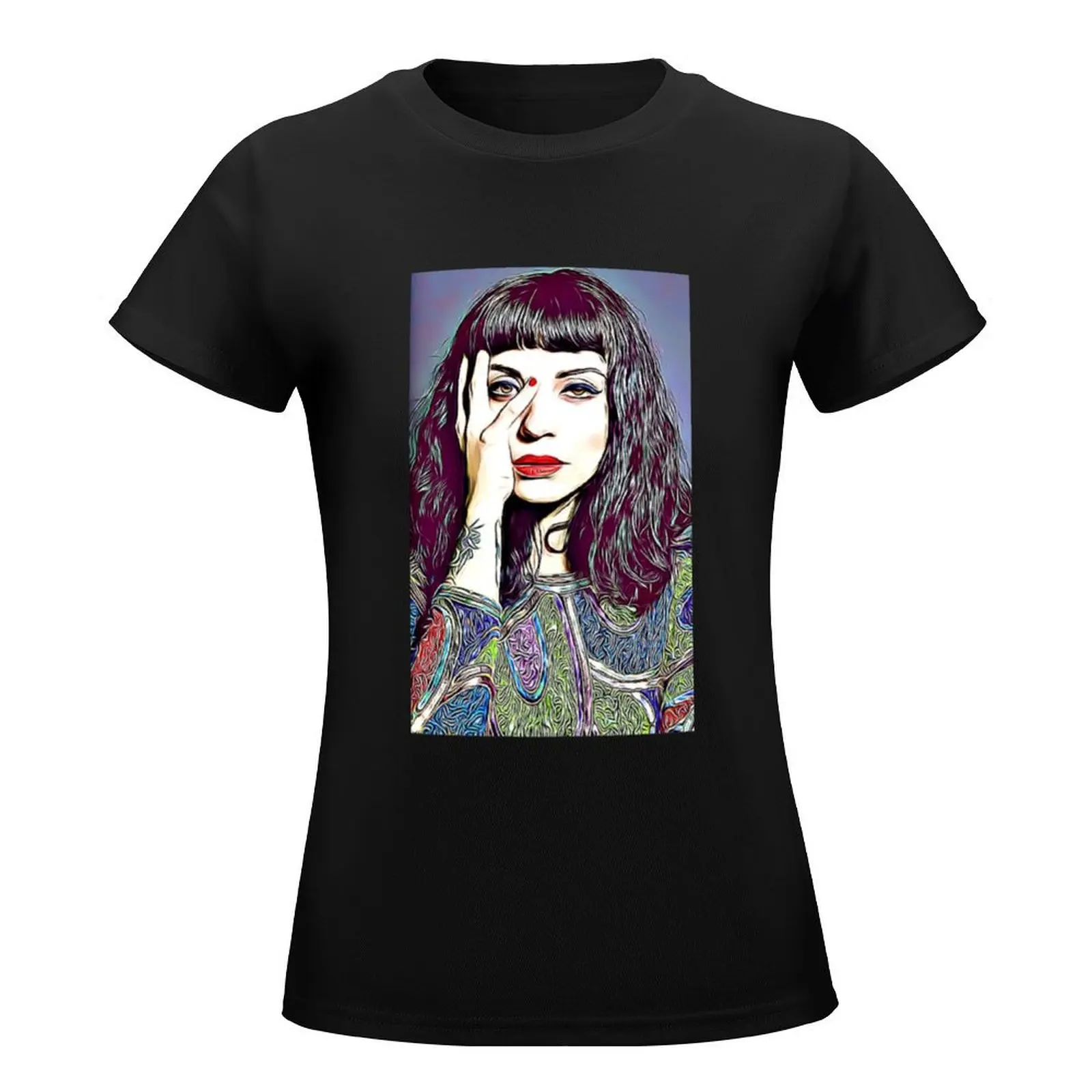 Mon Laferte My Good Love Sticker T-Shirt aesthetic clothes Short sleeve tee black t-shirts for Women