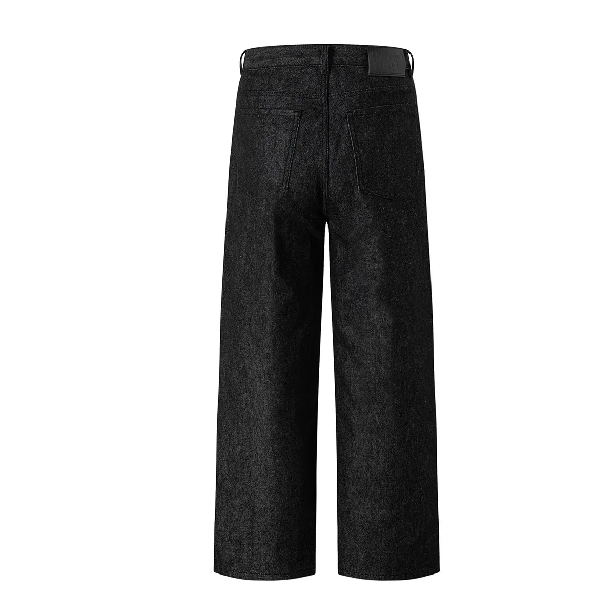 MWJLPWQ High Street Fashion Buttoned Unique Jeans Men's American Spliced Straight Spring Autumn Loose Wide-Leg Trousers 21143