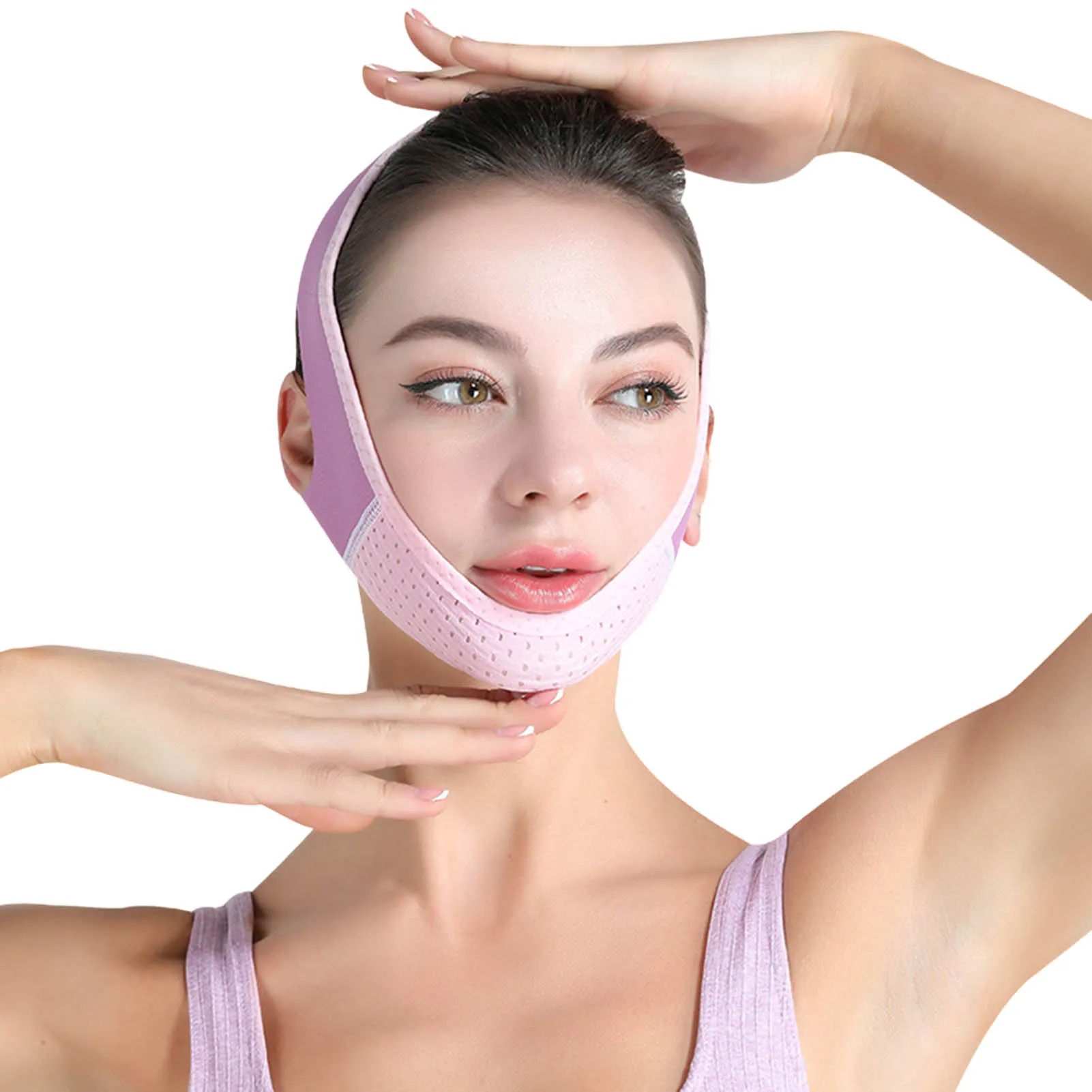 Facial V-Shaped Up Lift Belt Anti-wrinkle Face Slimmer Facial Strap Gift for Women Wife Girlfriend