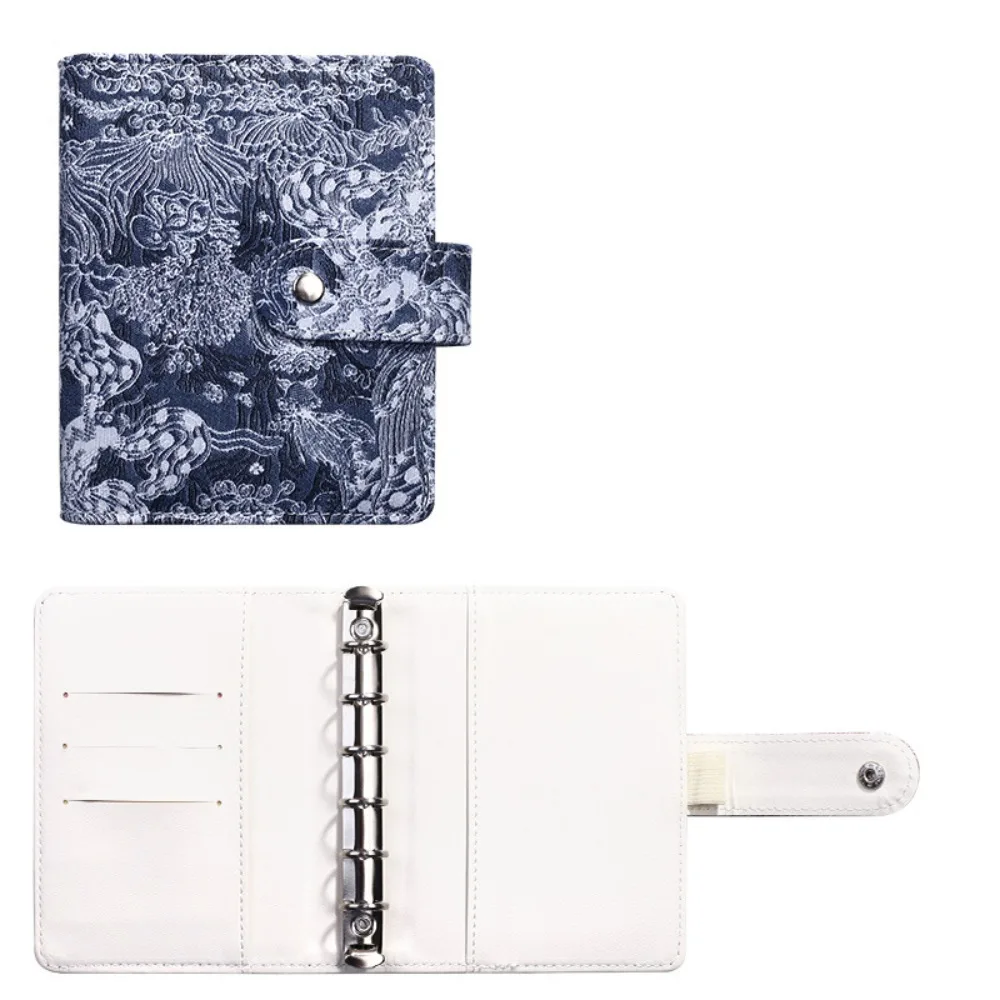 A5/6/7 Loose Leaf Notebook Fashionable Colorful Jacquard Hand Book Creative Waterproof Savings Account Book Cash Envelopes