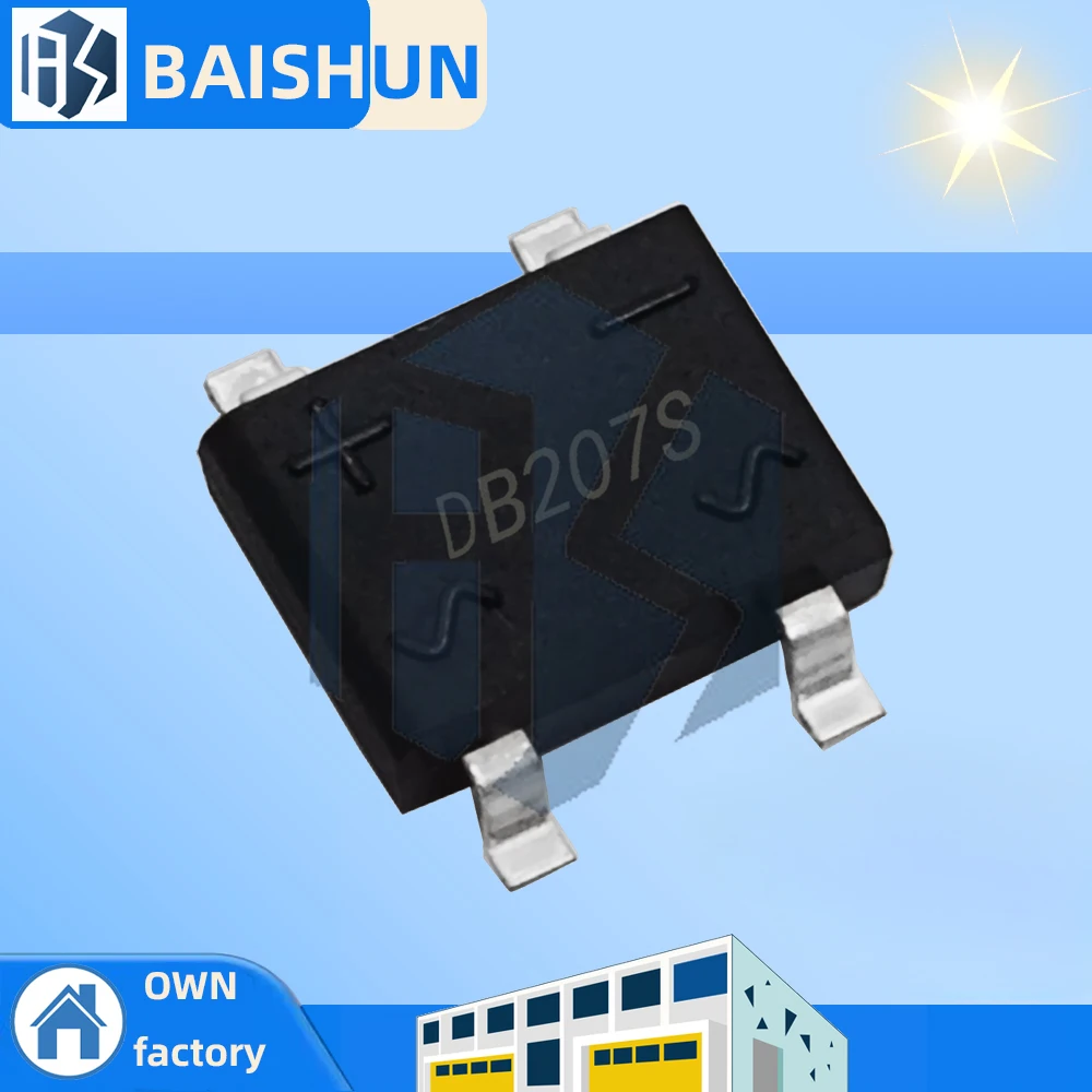 10 قطعة/الوحدة DB207 SMD B207 DB207S SMD SOP جسر المعدلات 1000V 2A جديد الأصلي #1