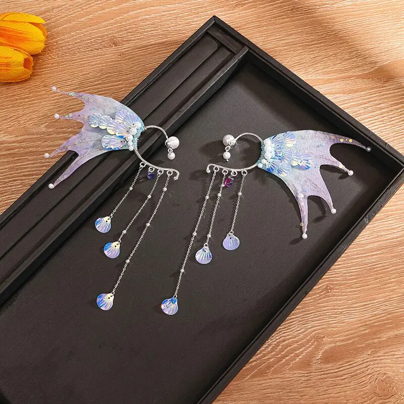 Mermaid Elf Ears Headdress Princess Fairy Hair Accessories Studio Photography Props Halloween Cosplay Party Headwear