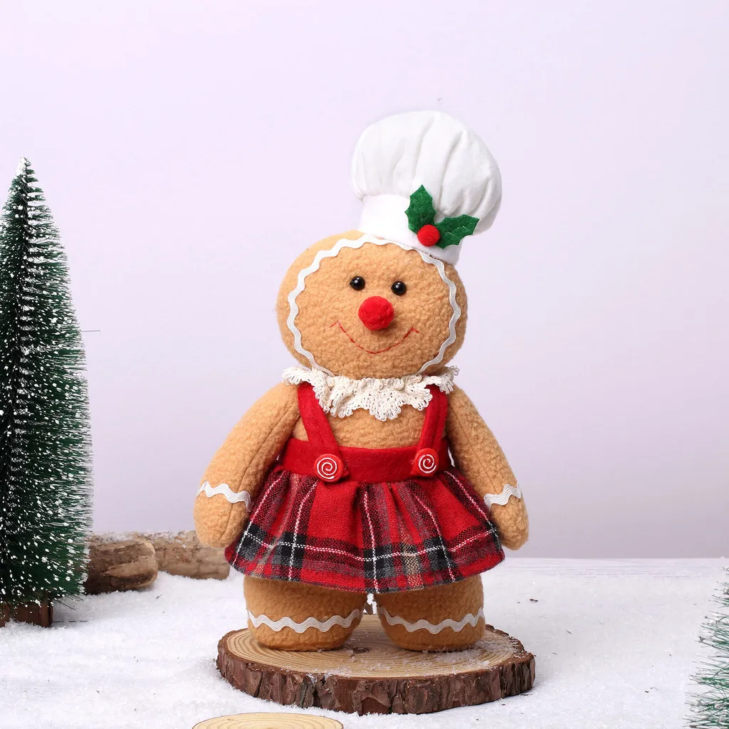 Christmas Decoration Gingerbread Doll Ornament Biscuit Dolls Toys Dwarf Dolls For Kid Baby