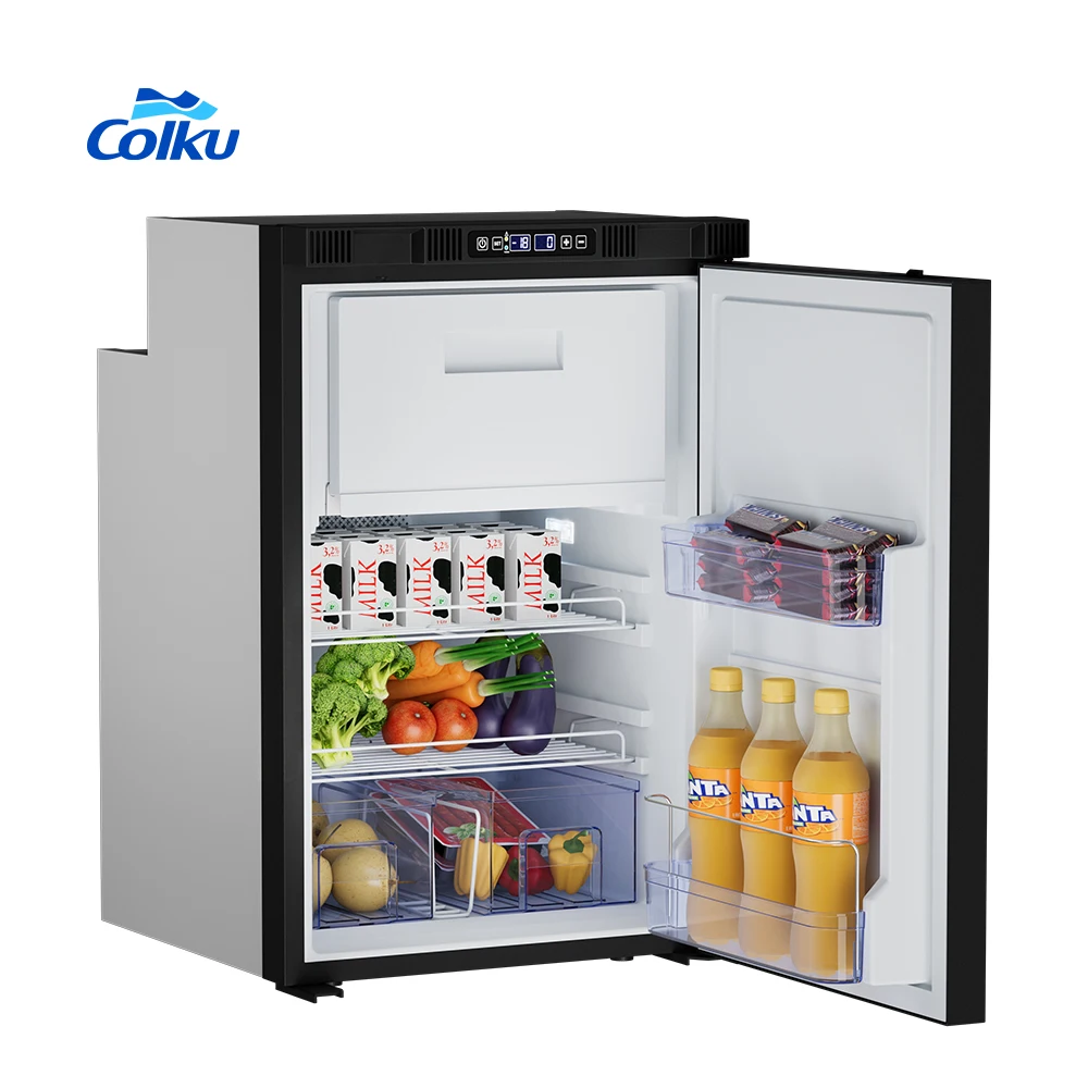 Silent Energy Efficient 114L RV Refrigerator 12V Compressor Fridge  DC 12V 24V Freezer for Europe Campervan Motorhome