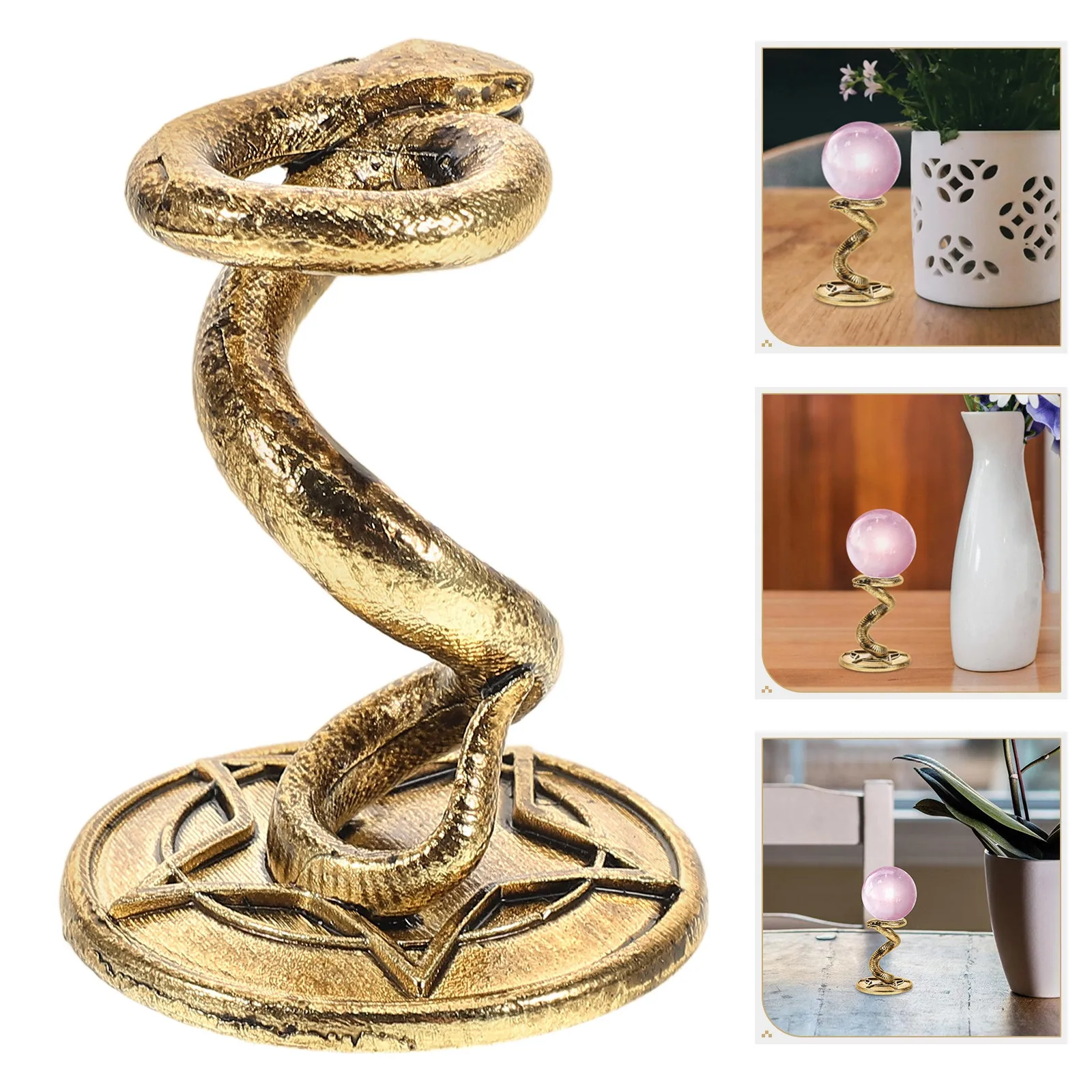 Crystal Ball Decor - حامل كرات كريستالية معدني من سبيكة