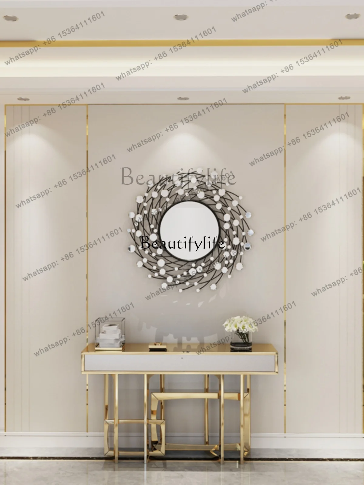 FG10 Fresh background free shop frame wall decoration wrought iron sunglasses lacquer wrought iron sofa retro