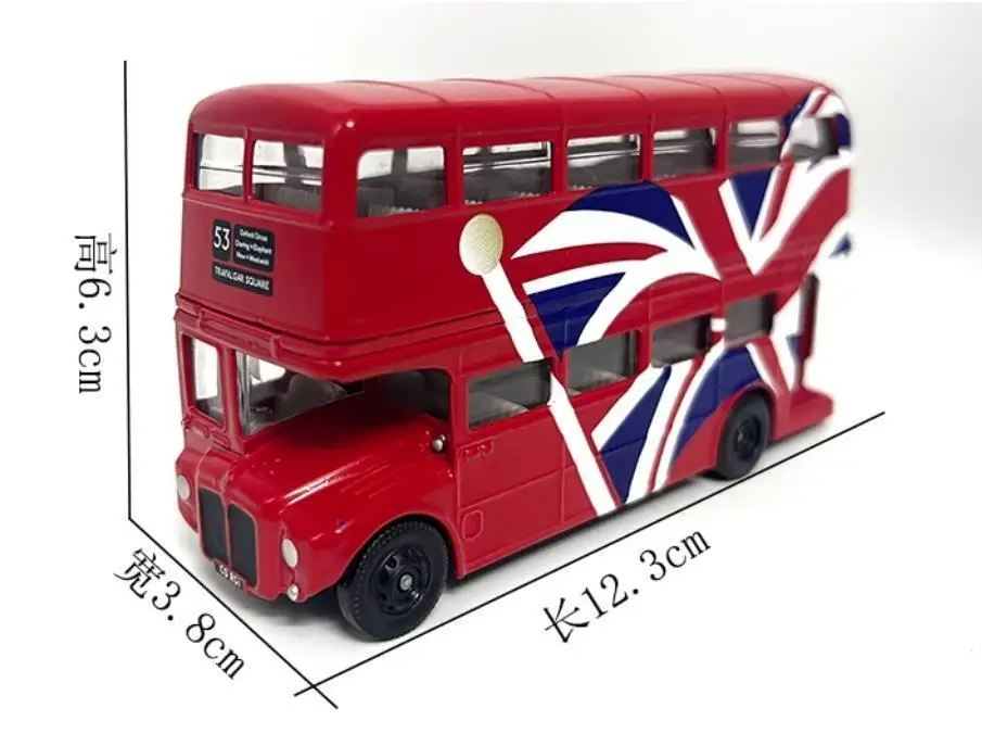 1/43 raro nova chegada preço especial diecast metal londres duplo andar ônibus modelo móveis vitrine coleção brinquedos para crianças