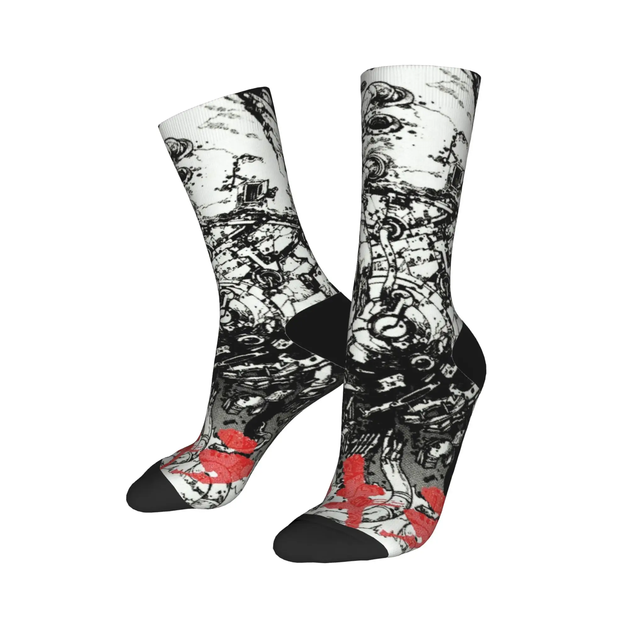 Akiras Socks Men Women Polyester Funny Happy  Socks Crazy Spring Summer Autumn Winter Middle Tube Stockings Gift