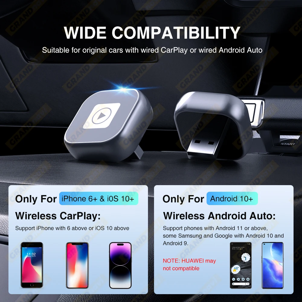 Neue Drahtlose CarPlay Android Auto Adapter USB Dongle Smart Mini Box Plug Und Play Universal Für VW Toyota Nissan Honda Ford Benz – Detail 7