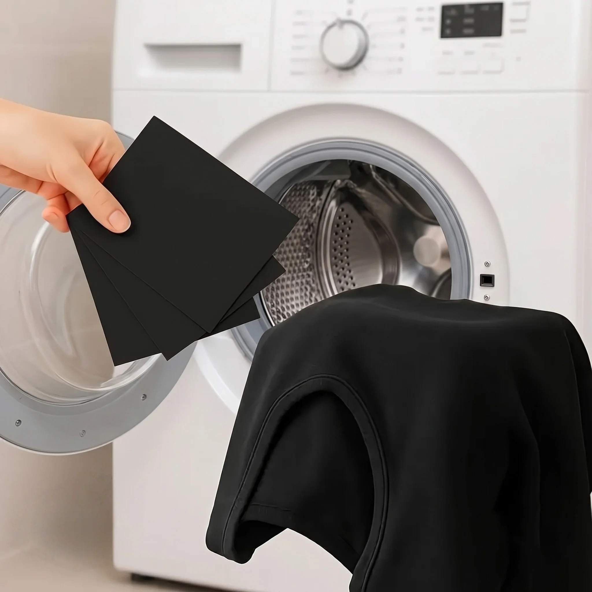SIKEZHAN 10pcs Clothes Darkening Laundry Sheets Black Dye Restore Paper Color Catcher for Dark Clothes Washing Detergent Sheet