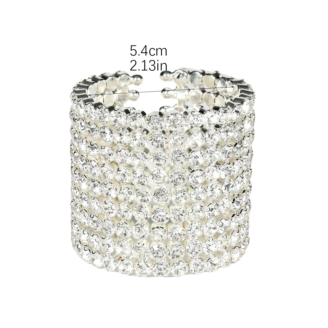 Sparkle Multicolor Rhinestone Stackable Stretch Bracelets for Women Bridal Sparkly Wedding Strand Tennis Bracelet Set