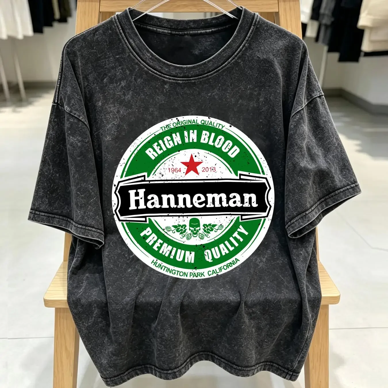 washed T Shirt Jeff Hanneman Slayer Reign in Blood Still Reigning Angel of Death long or short sleeves vintage Washed fashion