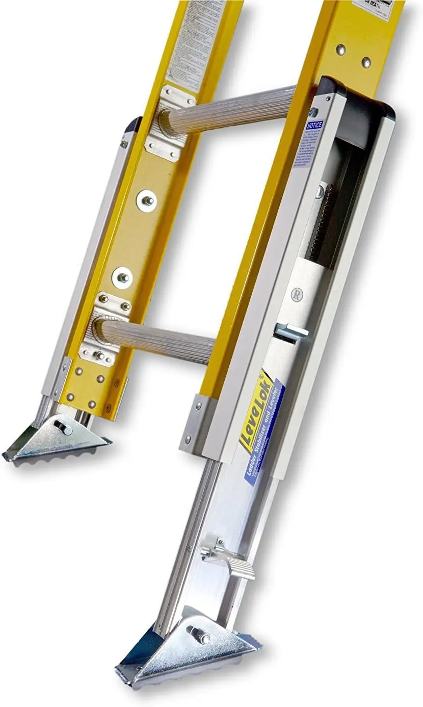 

Adjustable Ladder Levelers for Uneven Surfaces - 2 Legs Complete Kit with Safety Lock