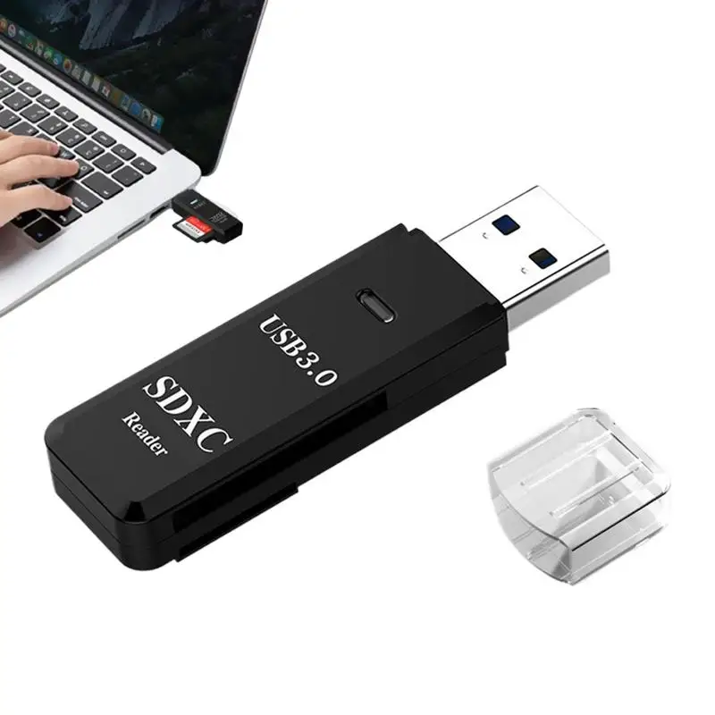 High Speed USB 3.0 Micro SDTF Card Reader Adapter Data Transmission up to 5Gbps compatible with PC, Laptop, Plug and Play Read