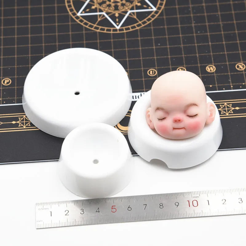 DIY Polymer Clay Doll Head Holder Tray Sculpture Model Clay Hobby Tool Supplies Prevent Deformation Handprint When Making
