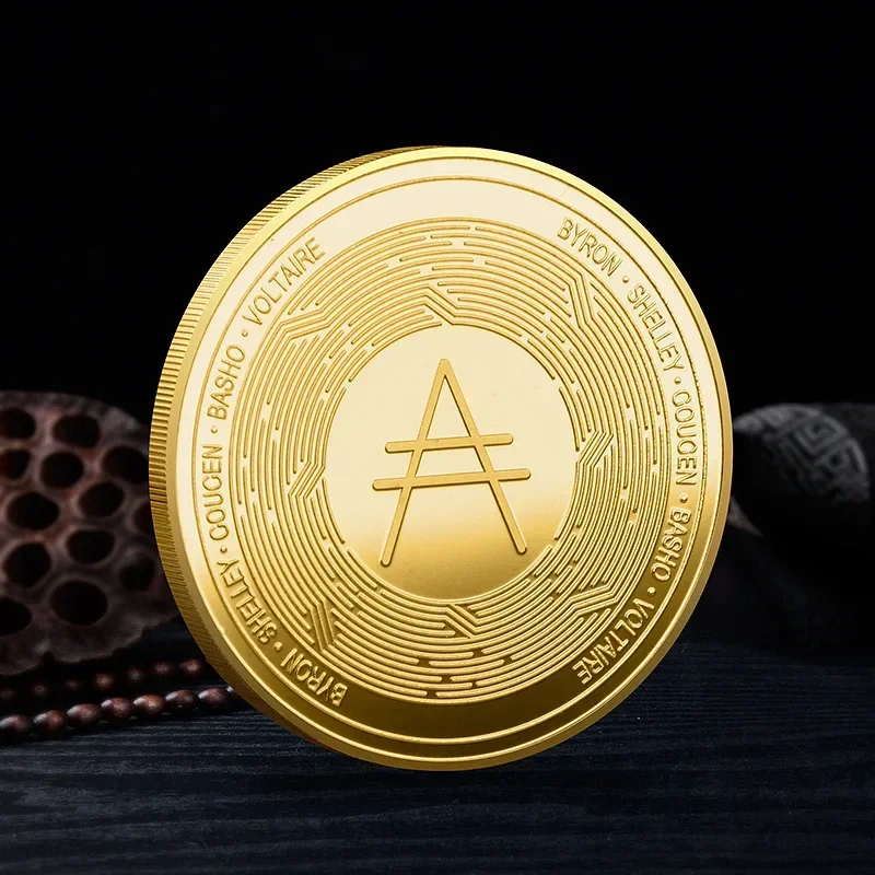 Ada Cardano Golden Plated Souvenir Coin Cardano Cryptocurrency  Collectible Coin Creative Gift