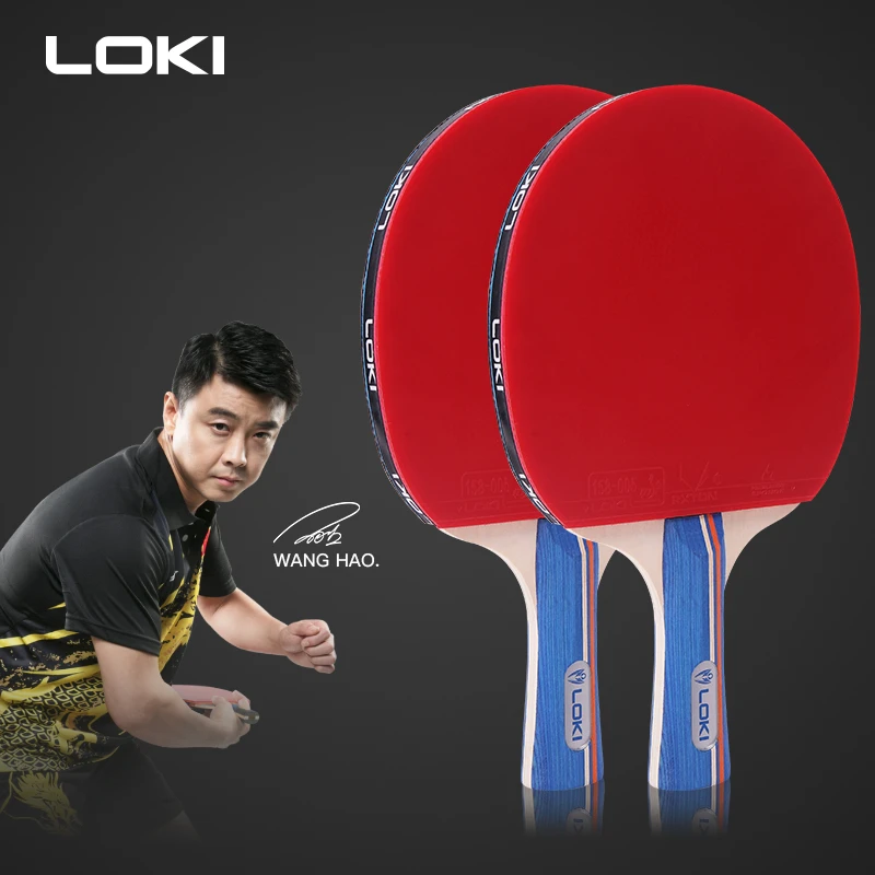 

LOKI K3000 Table Tennis Racket Set 2pcs Home Entertainment PingPong Rackets with Original Ping Pong Bag