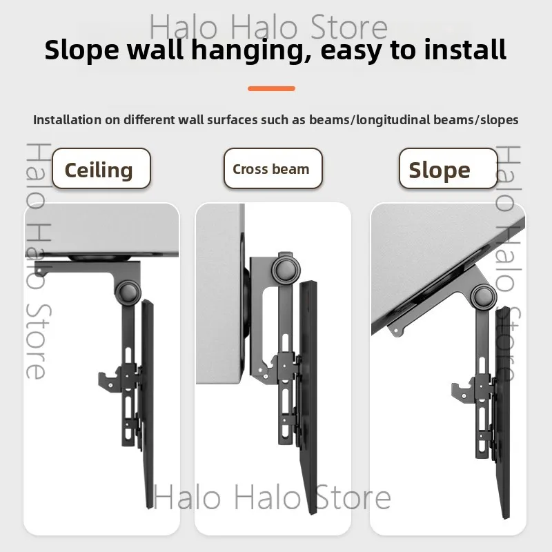TV hanger folding car ceiling bracket RV ceiling hoisting suspended upside down display