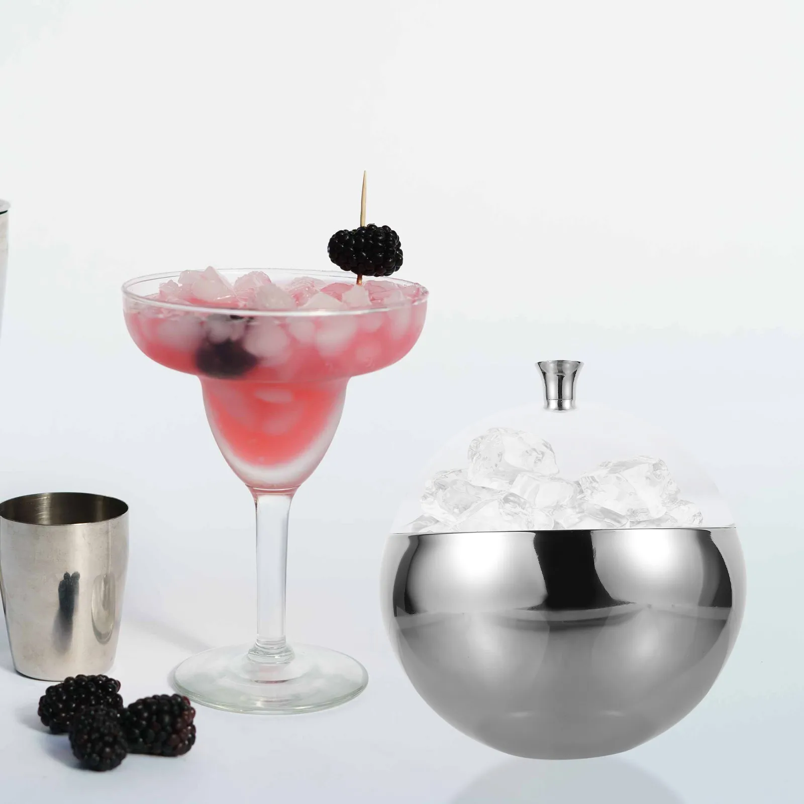 

Stainless Steel Bucket Tall Narrow Storage Bin Rustproof Stainless Steel Ice Bucket Container for Bar Bistro Ice Cube