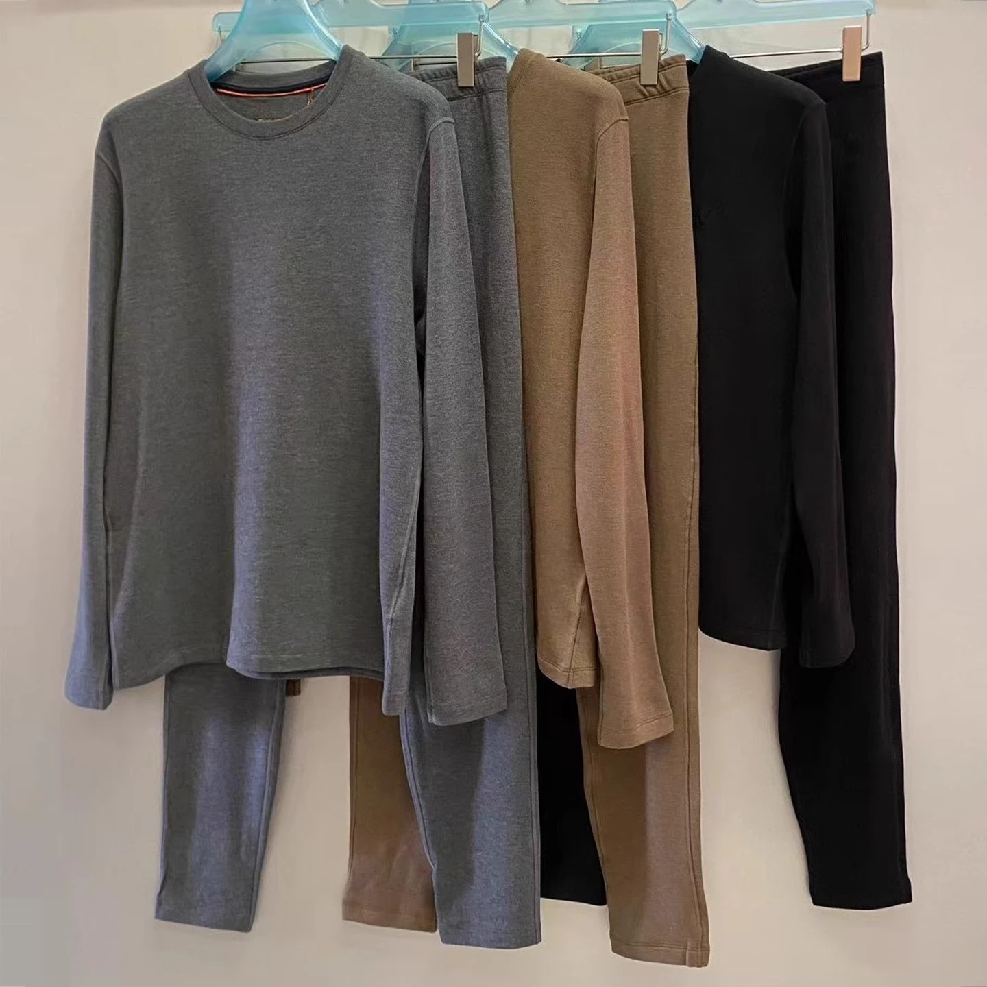 

LP 25aw Мужской теплый костюм из флиса с вышивкой и круглым вырезом