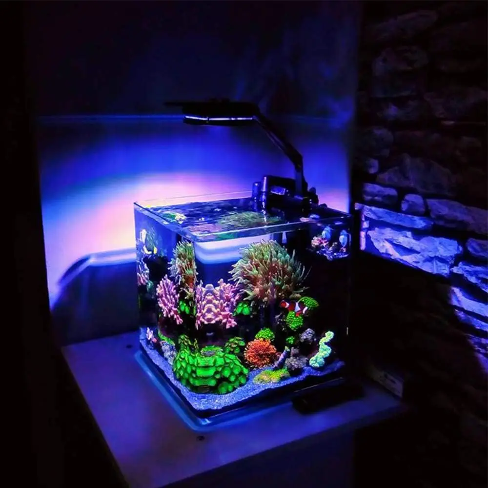 

LED Marine Aquarium Light, Full Spectrum Fish Tank Light, Clip on Saltwater Planted Light for Saltwater Coral Reef Fish Tanks