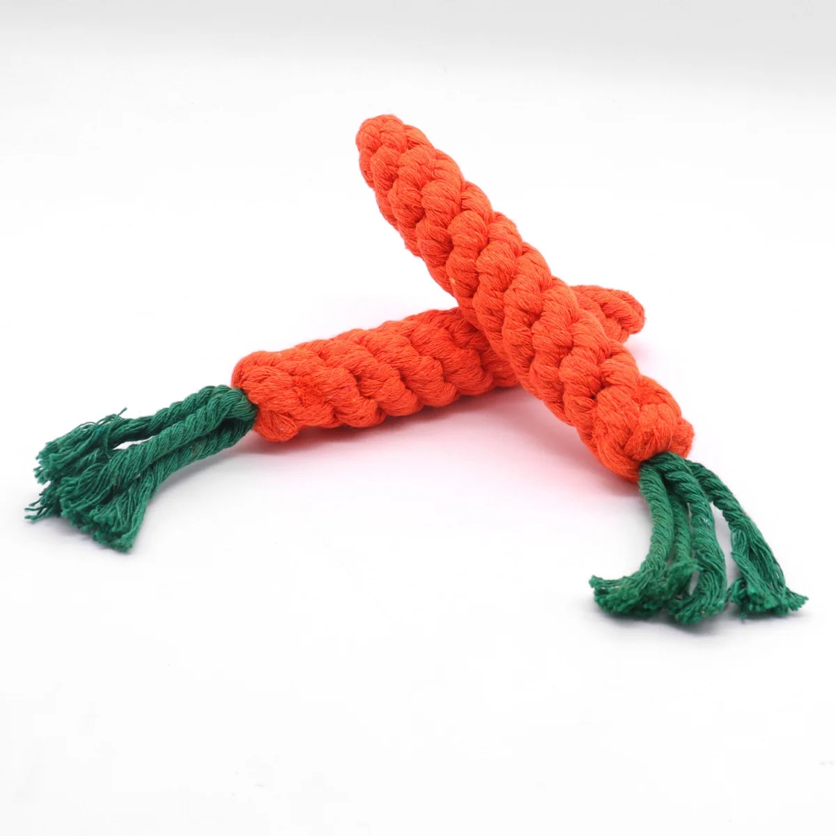 Sakkrrua Dog Teeth Grinding Toys, Woven Carrot Cotton Rope Toys, Relieve Bore, Dog Pet Toys