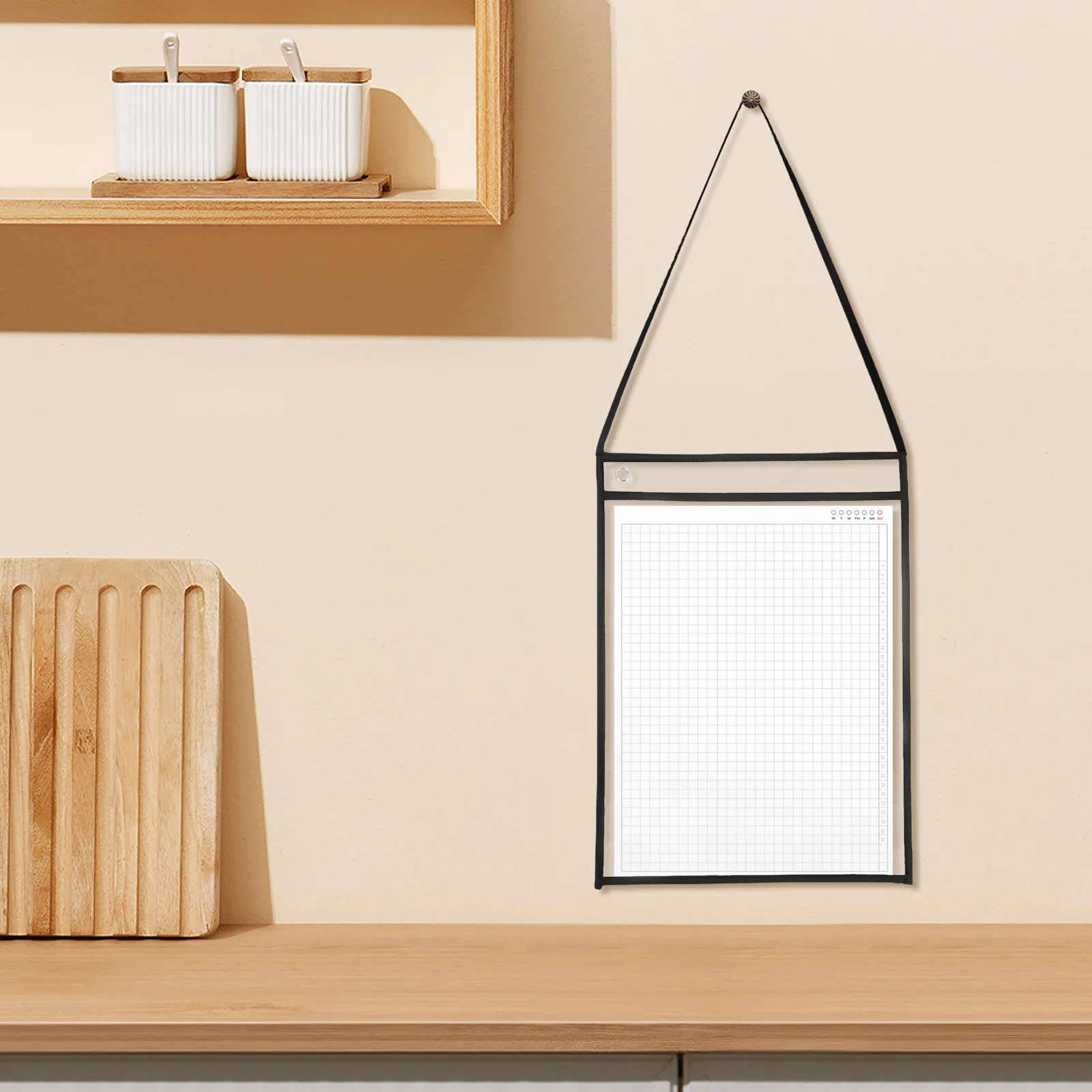 

10Pcs Hanging Ticket Holder Sleeves Reusable Plastic Job Order Dry Erase Work Document Organizer Clear Pocket Repair File Rack