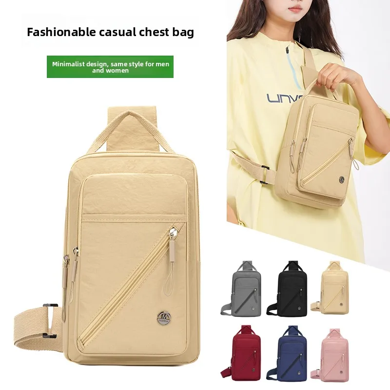 

Fashion Women's Shoulder Bag Small Nylon Sling Chest Pack Waterproof Anti-theft Bags for Daily Use Shopping Running