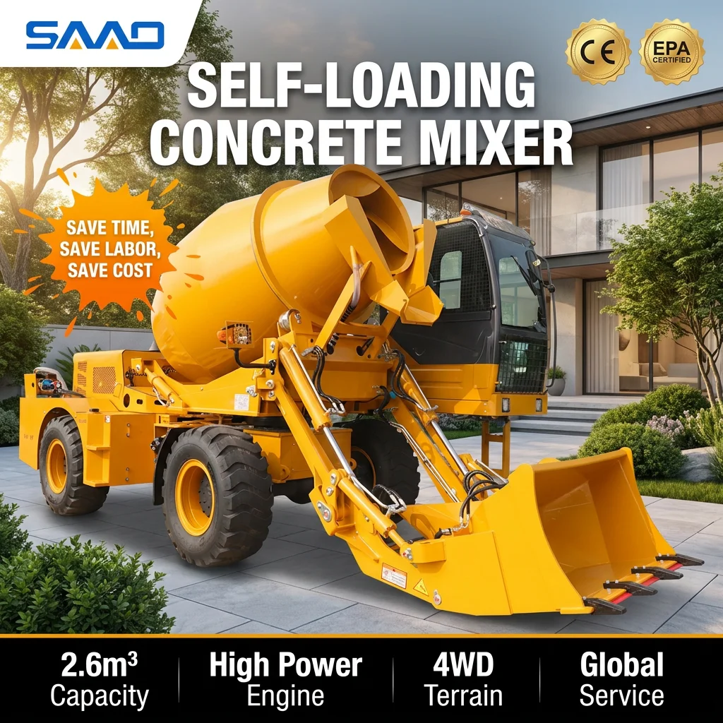 Customized Free Shipping Euro 5 EPA Chinese Factory Self Loading Concrete Mixer Truck with Low Price for Sale
