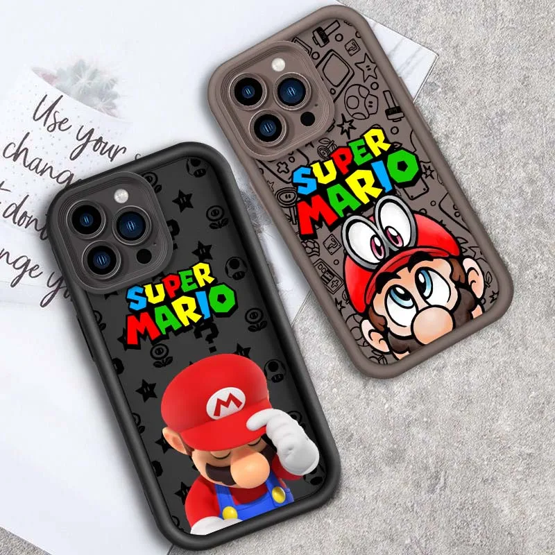 

M-Marios Popular Cool Cartoon Phone Case For Apple iPhone 17 16 15 14 13 12 11 Pro Max Plus Eye Ladder Soft TPU Cover