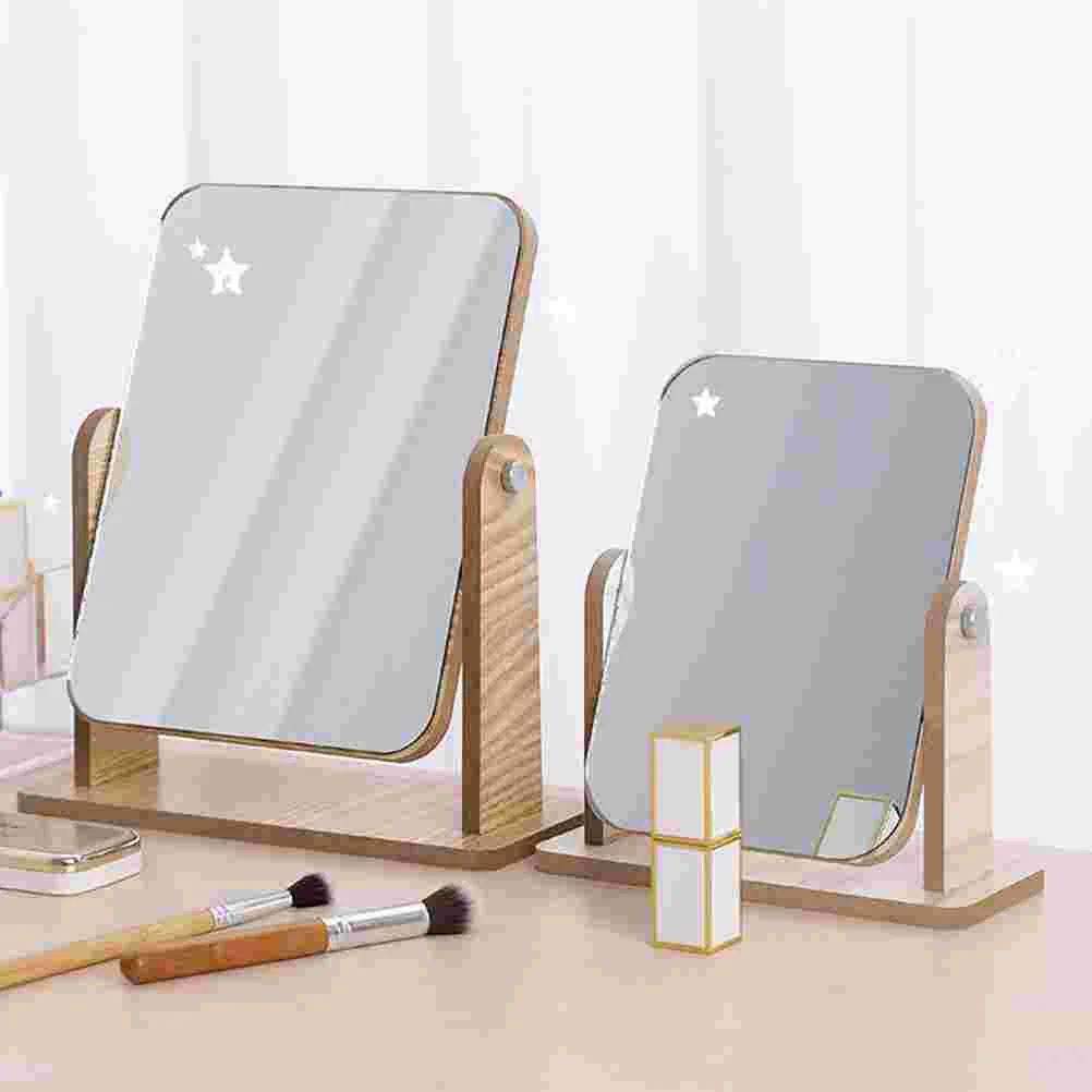 Decor Rotating Vanity Mirror trucco girevole Desktop Double-face Chic Cosmetics pratica casa donna