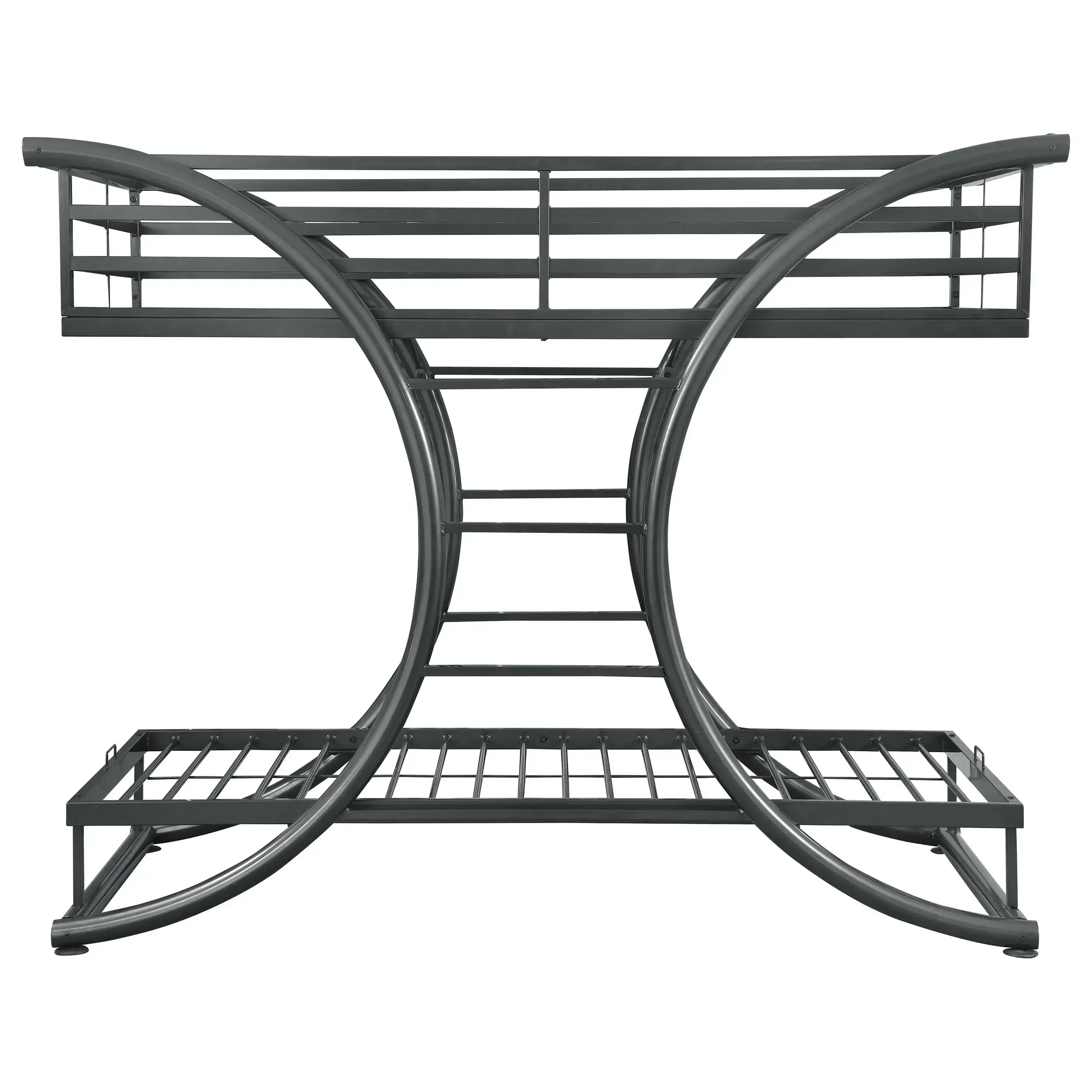 Letto in metallo con struttura in acciaio pesante, letto a castello per 2 persone, mobili per appartamento per adulti, dormitorio