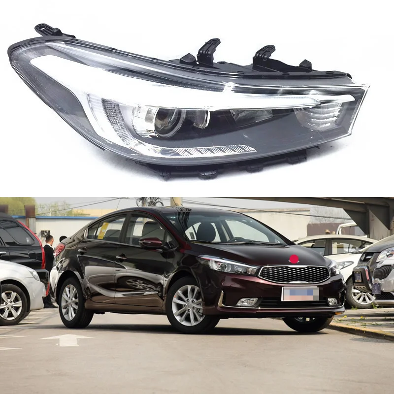 

For Kia K3 2016 2017 2018 Headlight assembly High beam turn signal near light LED daytime running light combination headlights