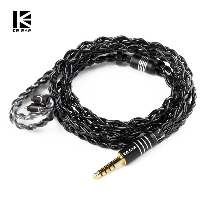 

KBEAR Black Blade 4 Core Furukawa C2200 Brass Alloy Upgrade Earphone Cable 2.5/3.5/4.4mm With 2Pin/MMCX Connector For BLON03 KS2