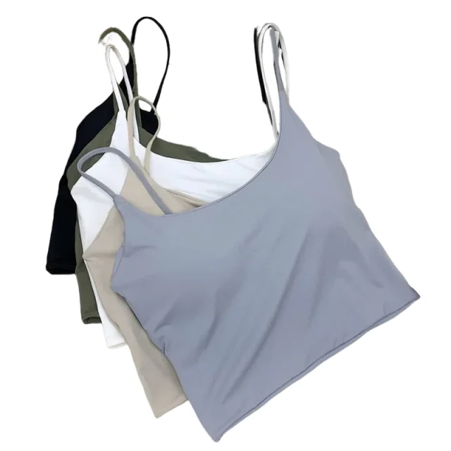 KUCLUT Bra Top Sexy Women Ice Silk Crop Top Seamless Tube Tops Camisole Underwear Korean Fashion Solid Padded Bralette Vest