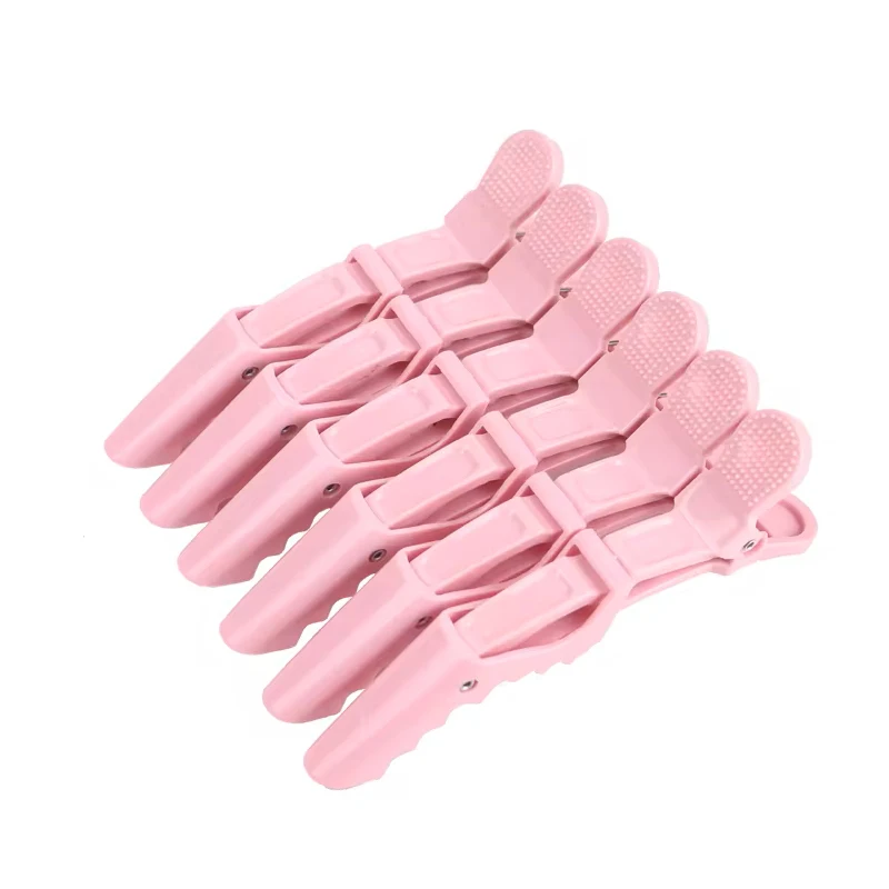 6 Stück Salon Tools Friseur Krokodilklemme, Haarspange, Dauerwelle Haarfärben Kunststoffklammer für Haarschmuck – Detail 5