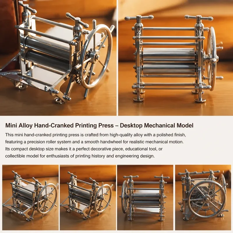 Mini Micro Etching Press 100x200mm Desktop Manual Printing Machine Studio Printmaking Tool for Art Craft