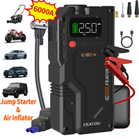 Portable Car Jump Starter, Jump Starter With Air Compressor, 6000A Peak BatteryJumper StarterPortable,Jump Box For Car Battery,