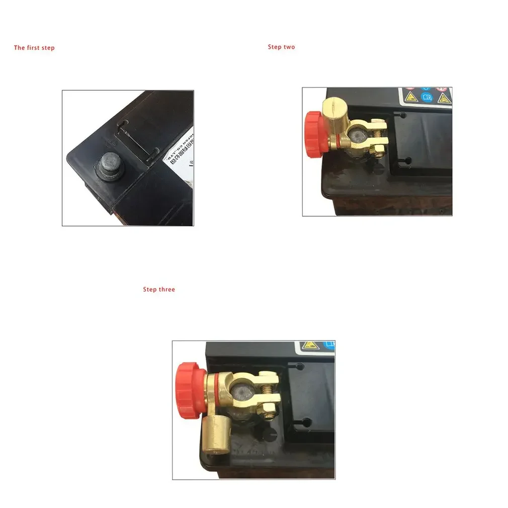 مفتاح طرفي لبطارية السيارة، قطع غيار شاحنات المعزل السريع، قطع غيار السيارات، قطع البطارية باللون الأحمر والأسود #5