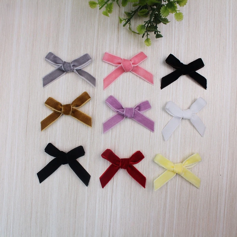 20 Stück/Lot 40x45mm Samtband-Schleifen Bunte Handgemachte Schleifen für DIY-Nähprojekte Hochzeitsdekoration Haarnadel Kleidungszubehör – Detail 7