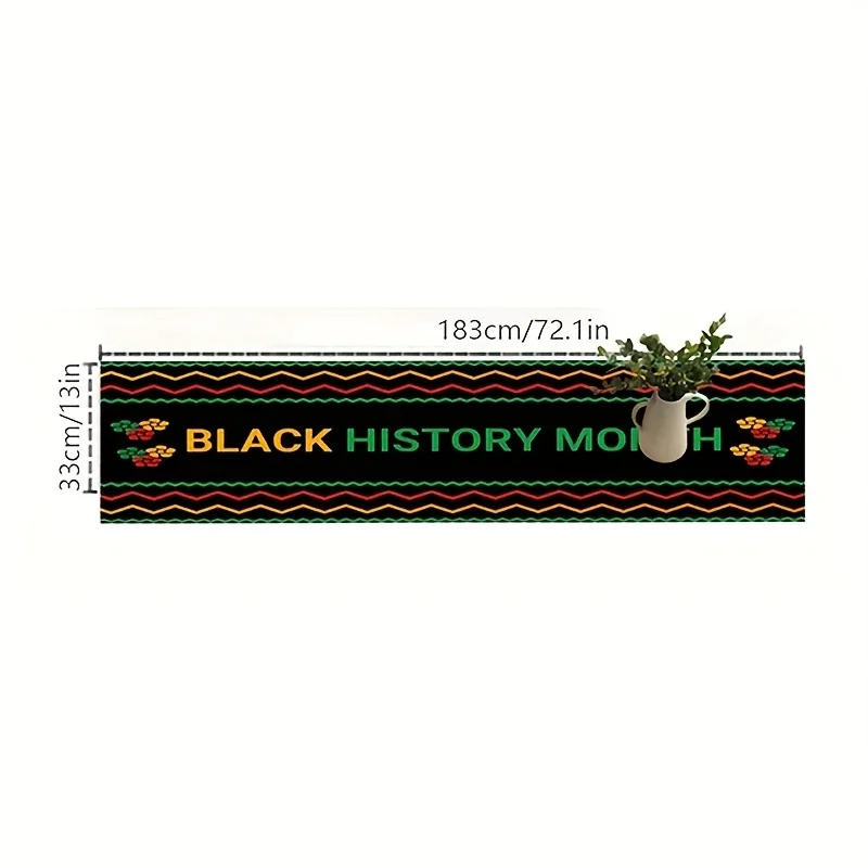 VIKAMA Black History Month Tischdecke, afrikanische Stammes-Leinen-Tischdecke, wiederverwendbar, waschbar, Küchentischdekoration
