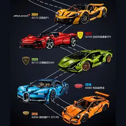 New 42172 42143 42115 42083 Technical Supercar Moc Models Building Blocks Bricks Adults Toys for Kids Birthday Christmas Gifts