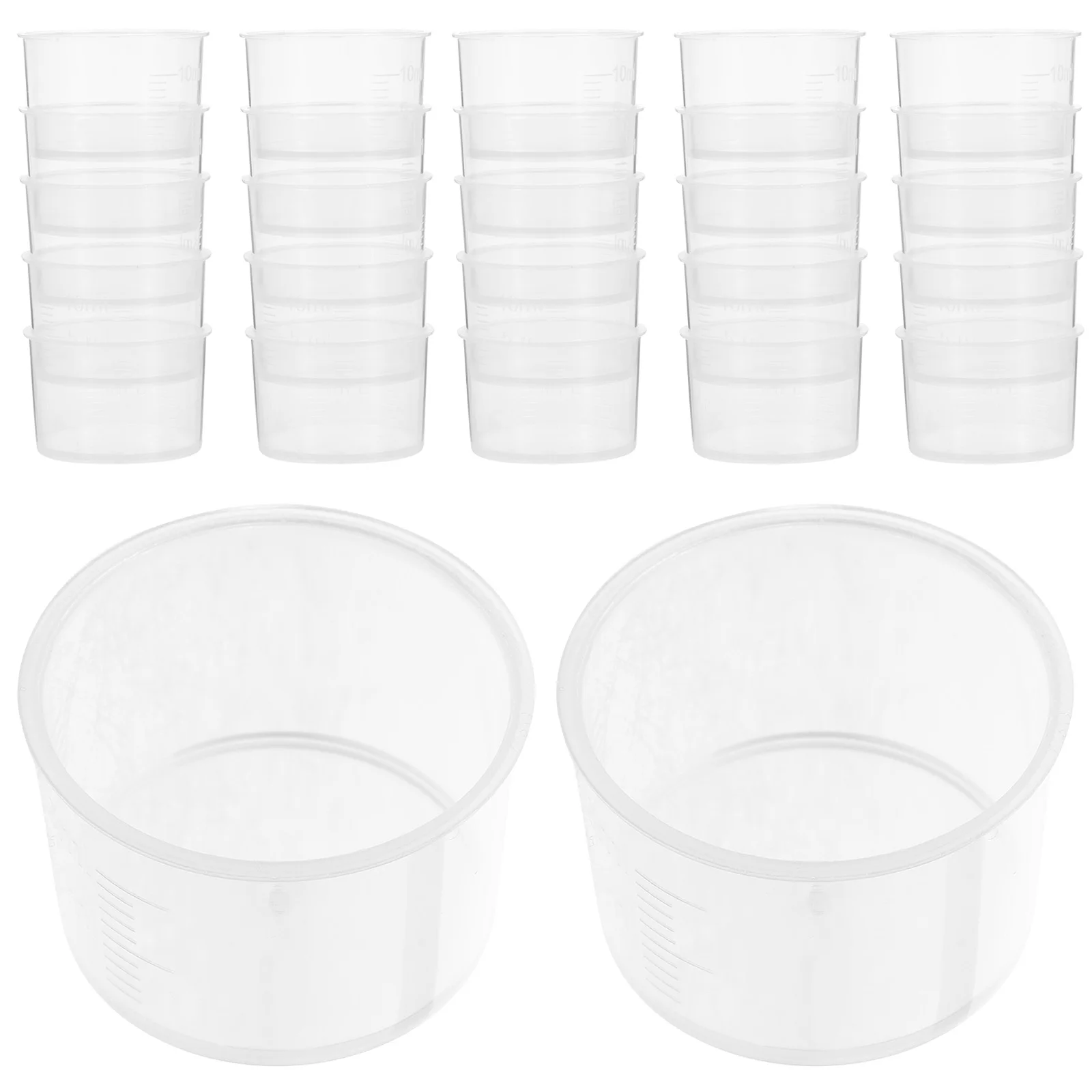 

100pcs 10ml Disposable Measuring Cups Thickened Clear Plastic Liquid Volumetric Measurement Cups Plastic Measuring Cup