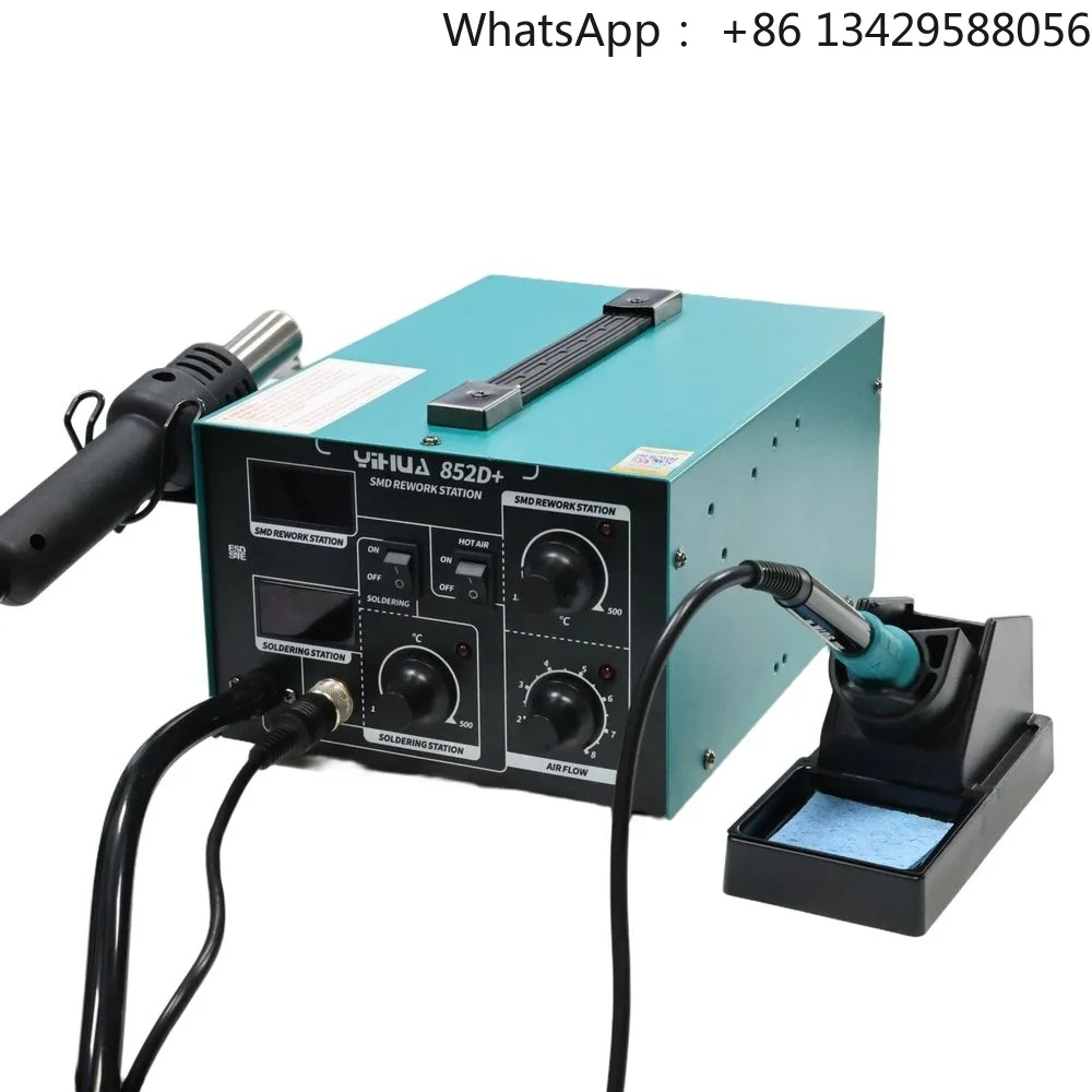 YIHUA 852D+ Dual-Zone Station - 500℃ Iron & Air for Consumer PCB Rework
