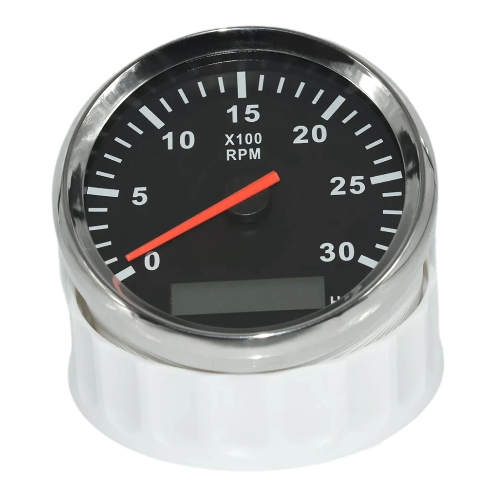 AD 85 mm Dieselmotor-Drehzahlmesser, 0–4000 U/min, digitaler LCD-Stundenzähler + M16/M18 U/min-Sensor für Auto, Boot, Motorrad, mit roter Hintergrundbeleuchtung – Detail 7