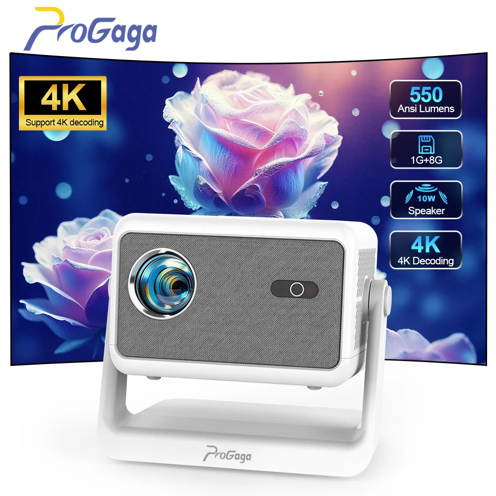 

ProGaga 700Ansi 14000Lumen Projector PG370MAX Native 1080P Portable Projector Home Theater 4K Android Video Projector For Movies