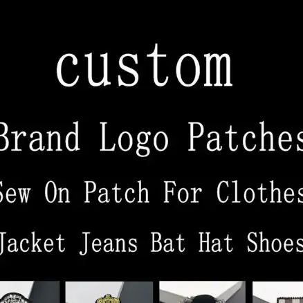 Custom Brand Logo Sewing On Patch Beaded Letter Applique Patches for Clothing Embroidery Brand 3D DIY Rhinestone Luxury Handmade