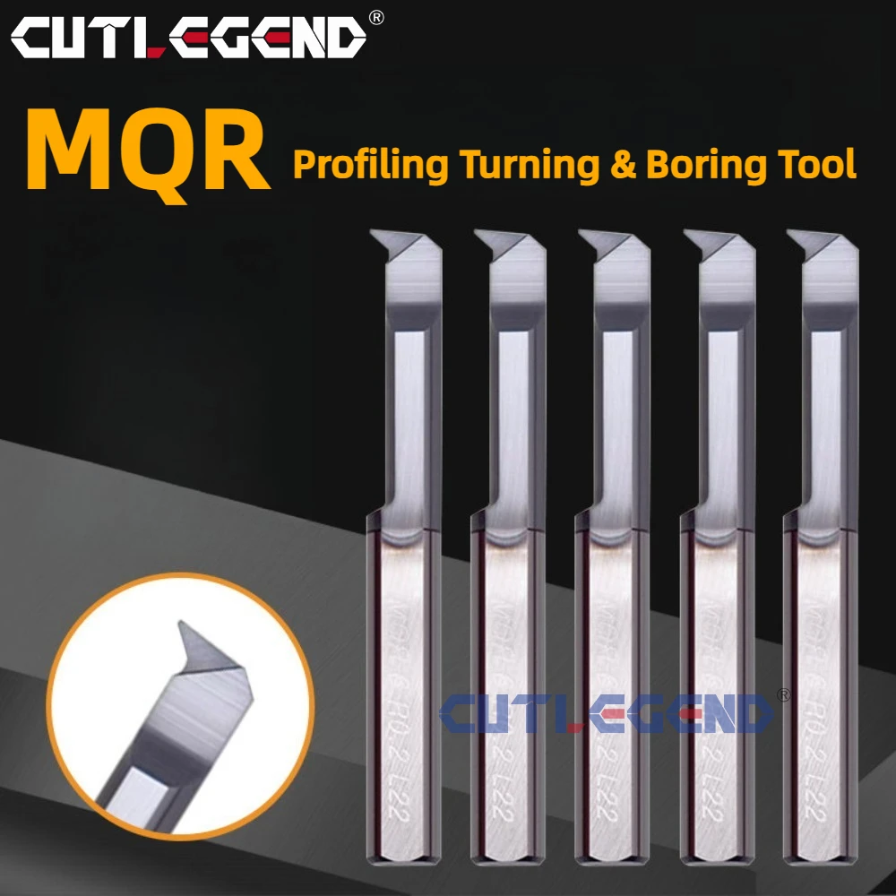 MQR Solid Carbide Boring Bar MQR4 MQR5 MQR6 MQR8 Small Bore Inner Profiling Turning Tool Coated For Steel / Stainless Steel