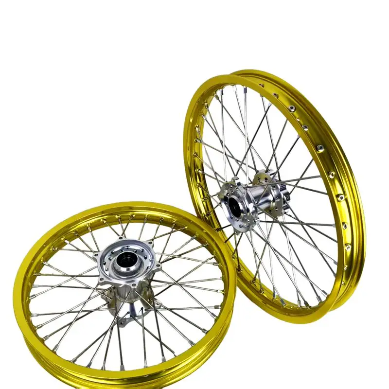 Yellow Rim Fit RMZ 21 18 Inch Wheel Set Dirtbike Alloy Wheels Rims Motocross Wheels - view 6