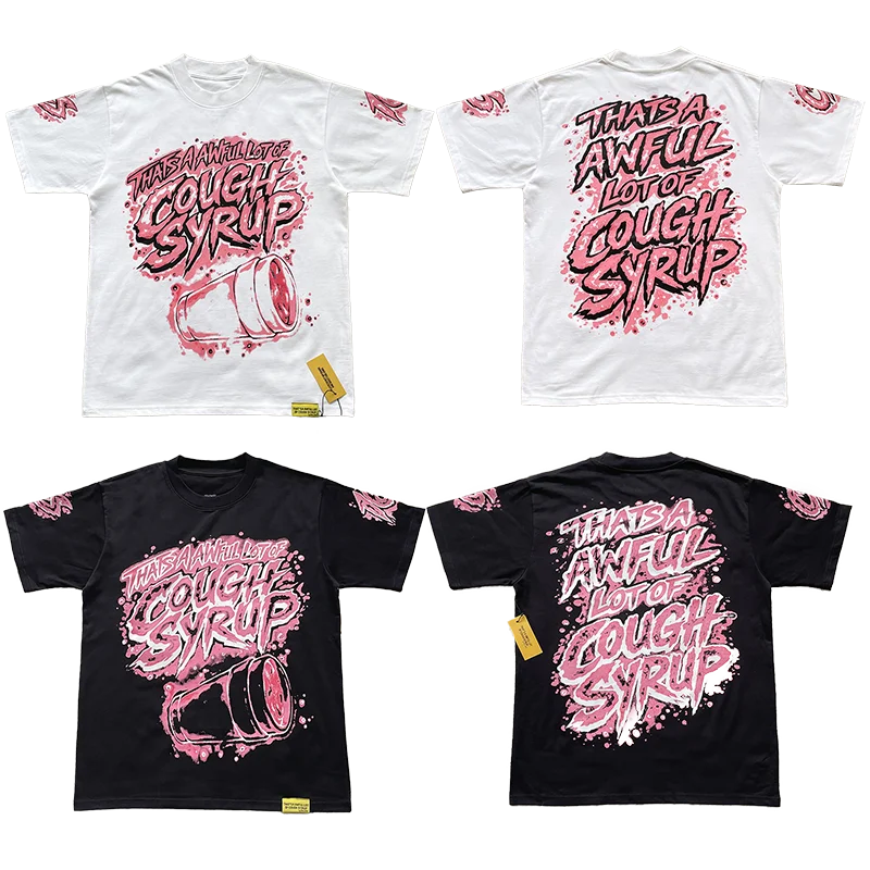 Casual Short Sleeve T-Shirt Graffiti Print Youth Fashion Breathable Cotton Summer Leisure Short T-Shirt Unisex round Neck